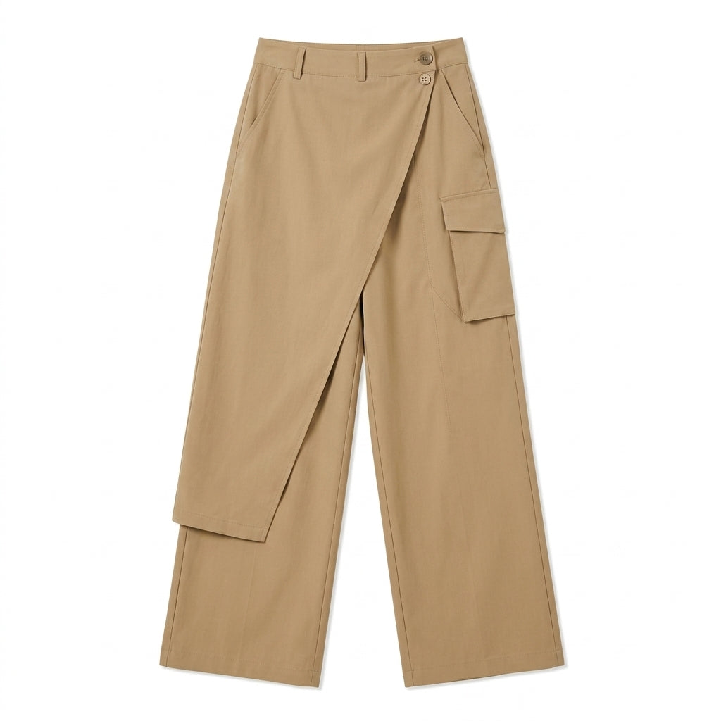 Cemllorar™ Unisex Convertible Wrap Pants – Detachable Side Panel Wide-Leg Utility Trousers