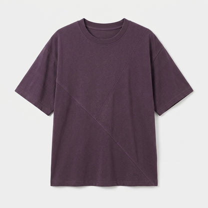 Cemllorar™ Unisex Asymmetric T-Shirt – Premium Heavyweight Cotton Tee, Offset Seam Minimalist Streetwear Top