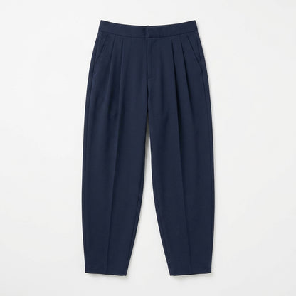 Cemllorar™ Unisex Barrel-Leg Pants – Pleated Wide Tailored Trousers, Relaxed High-Rise Gender-Neutral Bottoms