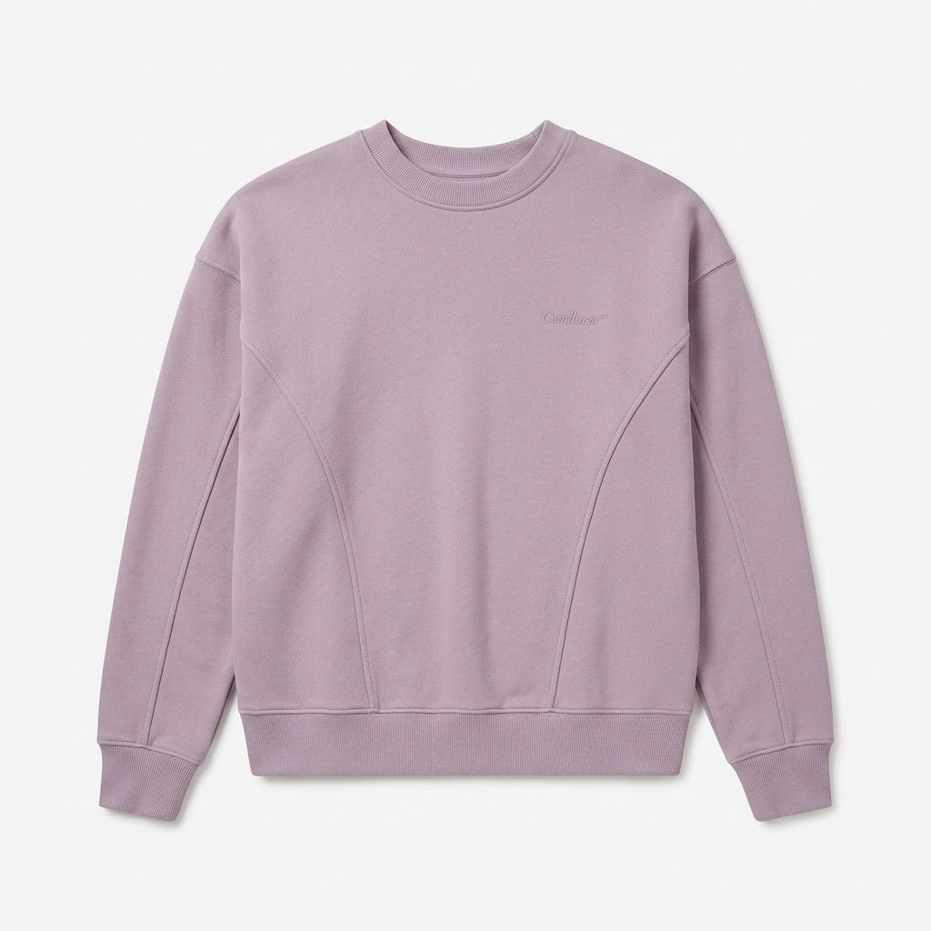 Cemllorar™ Unisex Structured Sweatshirt – Contour Panel Crewneck, Premium Oversized Minimalist Pullover