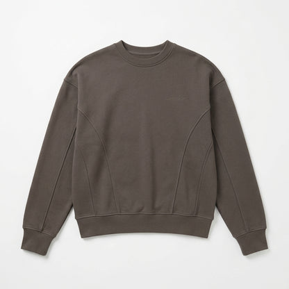 Cemllorar™ Unisex Structured Sweatshirt – Contour Panel Crewneck, Premium Oversized Minimalist Pullover