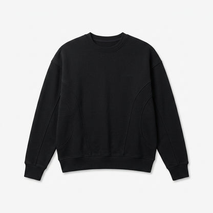 Cemllorar™ Unisex Structured Sweatshirt – Contour Panel Crewneck, Premium Oversized Minimalist Pullover